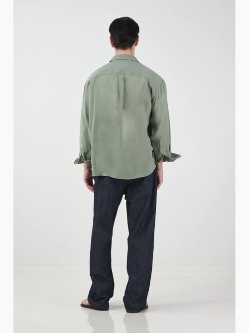 Chemise boutonnée à manches longues oversize giesto - Kiabi Chemise boutonnée à manches longues oversize giesto - Kiabi