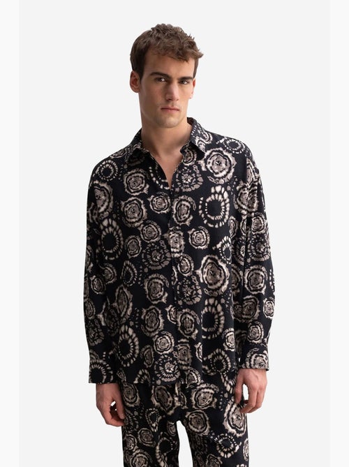 Chemise boutonnée à motif abstrait giesto - Kiabi