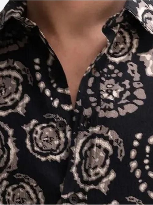 Chemise boutonnée à motif abstrait giesto - Kiabi