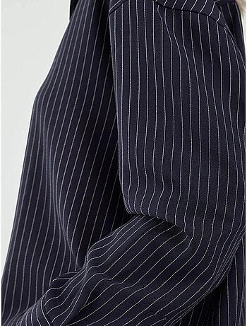 Chemise boutonnée à rayures avec col chemise hiccup