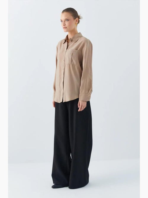 Chemise boutonnée coupe décontractée avec poche mixray - Kiabi