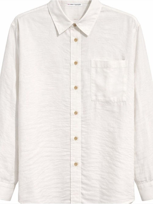 Chemise boutonnée coupe décontractée avec poche mixray - Kiabi Chemise boutonnée coupe décontractée avec poche mixray - Kiabi