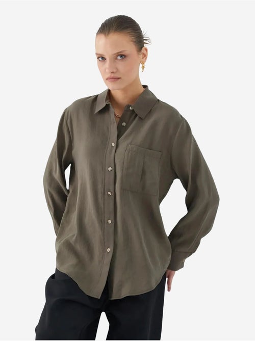 Chemise boutonnée coupe décontractée avec poche mixray - Kiabi