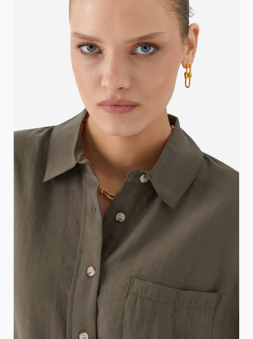 Chemise boutonnée coupe décontractée avec poche mixray - Kiabi