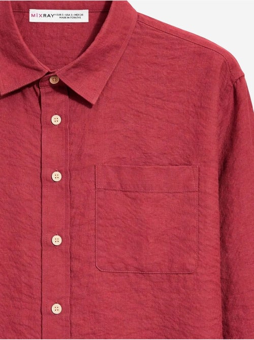 Chemise boutonnée coupe décontractée avec poche mixray - Kiabi