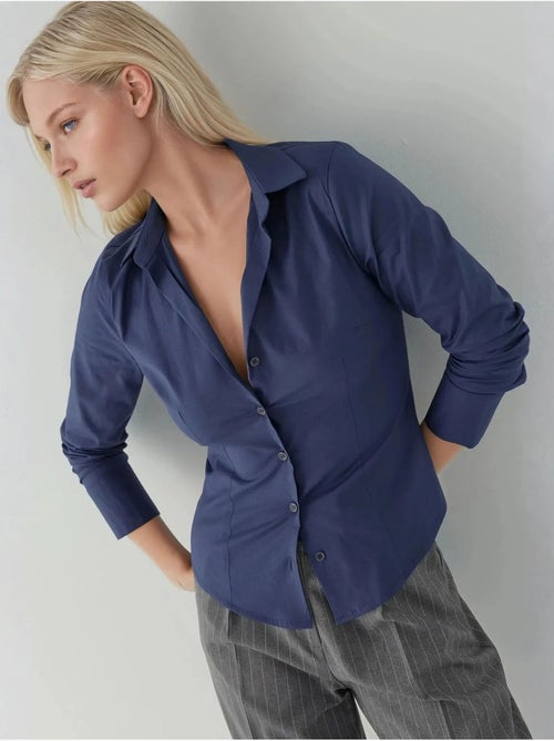 Chemise boutonnée élégante à manches longues hiccup - Kiabi