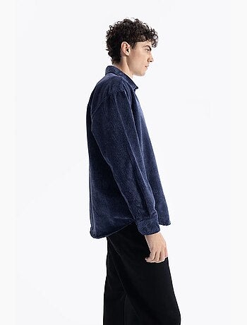 Chemise boutonnée en gabardine texturée giesto