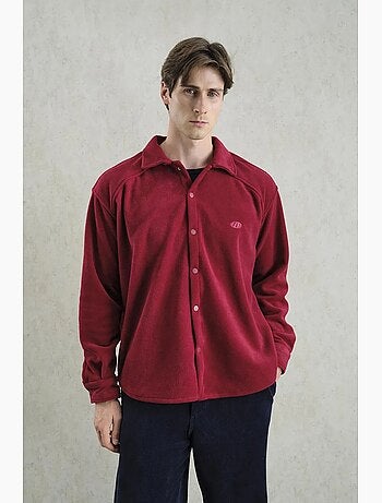 Chemise boutonnée en maille texturée giesto