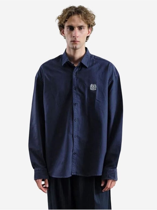 Chemise boutonnée en popeline brodée giesto - Kiabi Chemise boutonnée en popeline brodée giesto - Kiabi