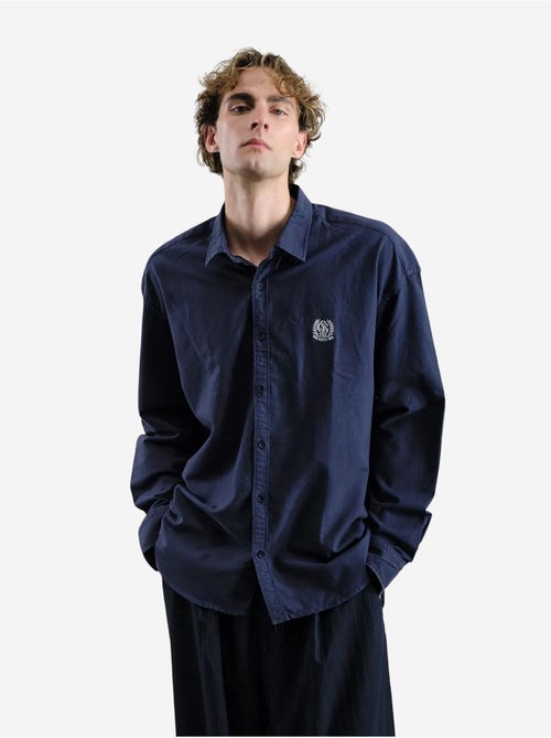 Chemise boutonnée en popeline brodée giesto - Kiabi Chemise boutonnée en popeline brodée giesto - Kiabi