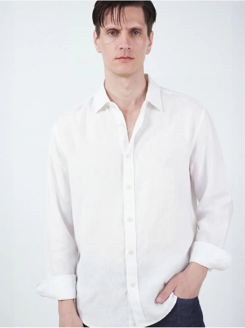Chemise boutonnée oversize à col chemise giesto Blanc - Kiabi