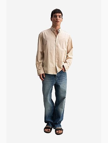 Chemise boutonnée oversize en coton giesto