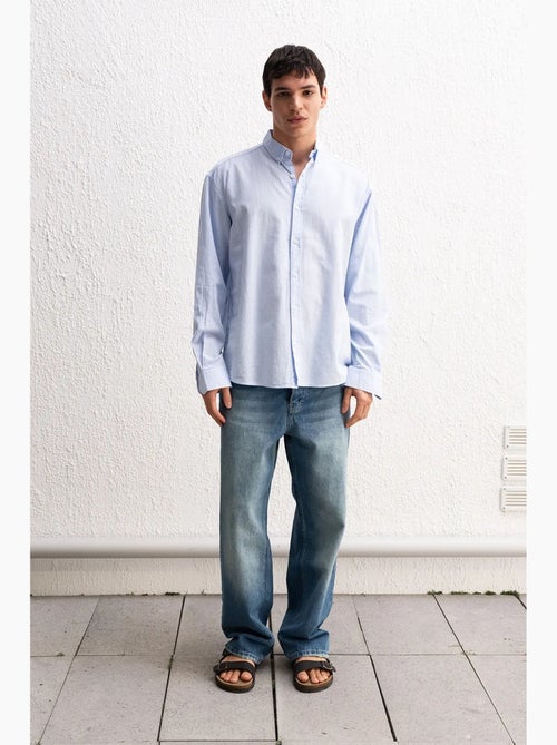 Chemise boutonnée oversize en coton giesto - Kiabi Chemise boutonnée oversize en coton giesto - Kiabi
