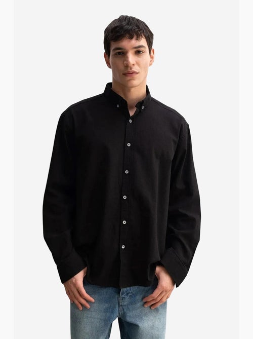Chemise boutonnée oversize en coton giesto - Kiabi