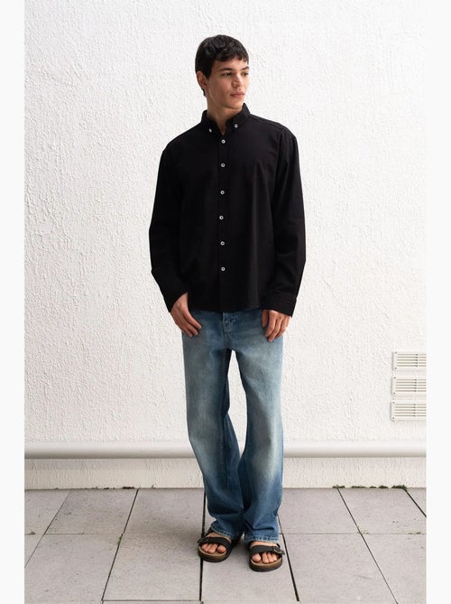 Chemise boutonnée oversize en coton giesto - Kiabi