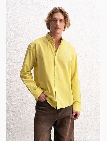 Chemise boutonnée oversize en coton giesto