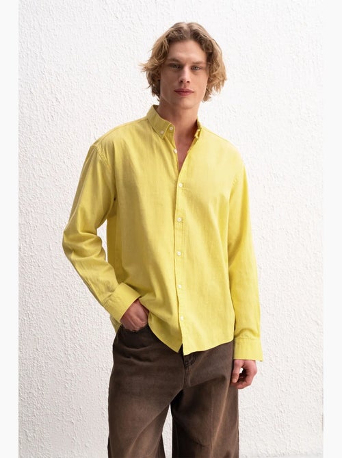Chemise boutonnée oversize en coton giesto - Kiabi Chemise boutonnée oversize en coton giesto - Kiabi