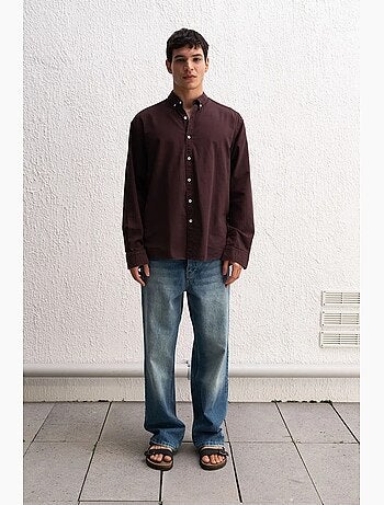 Chemise boutonnée oversize en coton giesto