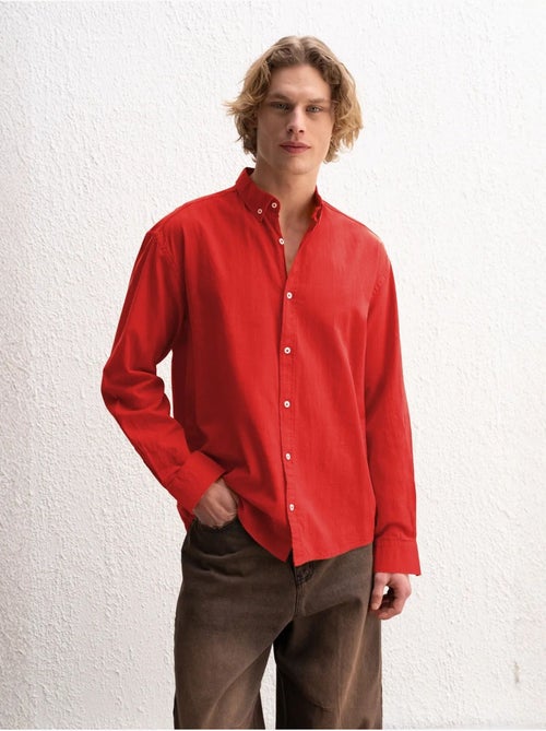Chemise boutonnée oversize en coton giesto - Kiabi Chemise boutonnée oversize en coton giesto - Kiabi