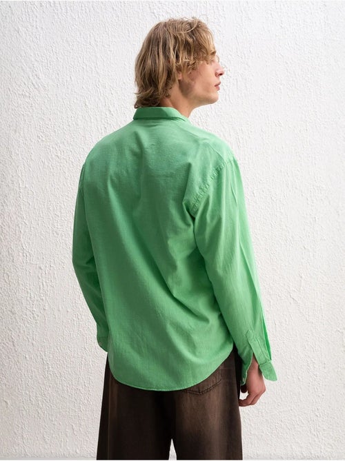 Chemise boutonnée oversize en coton giesto - Kiabi Chemise boutonnée oversize en coton giesto - Kiabi