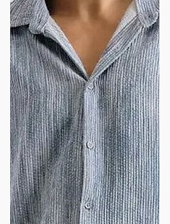 Chemise boutonnée oversize texturée giesto