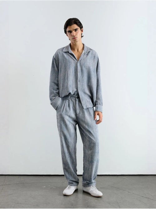 Chemise boutonnée oversize texturée giesto - Kiabi