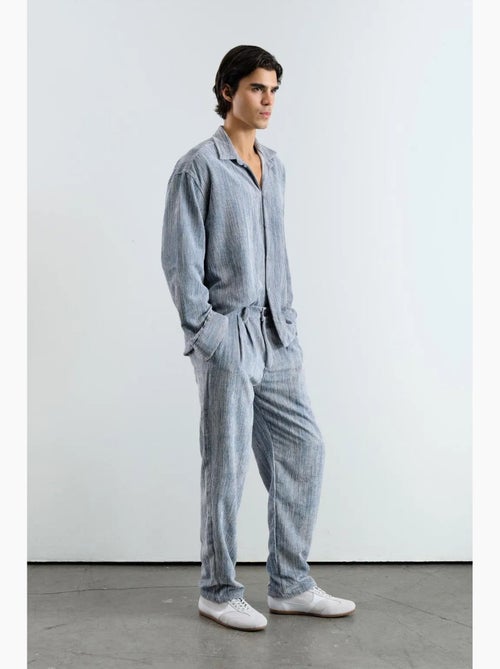 Chemise boutonnée oversize texturée giesto - Kiabi