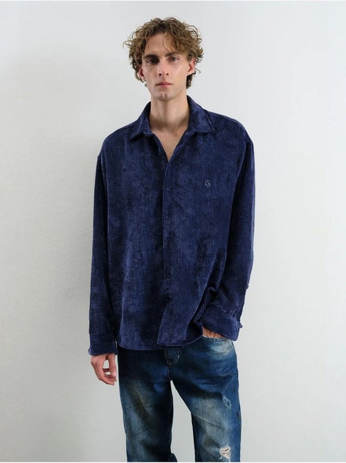 Chemise boutonnée oversize texturée giesto - Kiabi