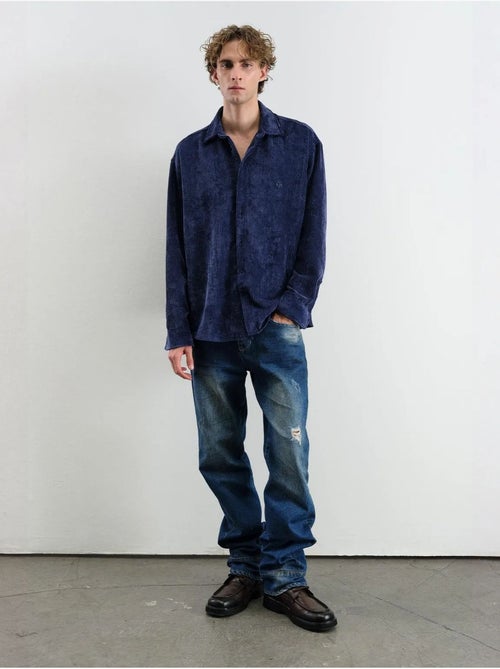 Chemise boutonnée oversize texturée giesto - Kiabi