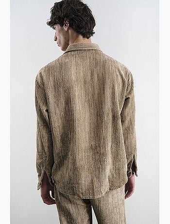Chemise boutonnée oversize texturée giesto
