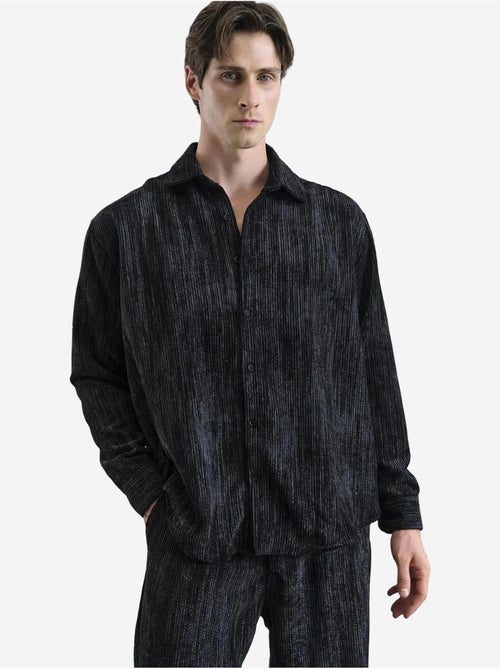 Chemise boutonnée oversize texturée giesto - Kiabi