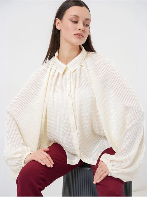 Chemise boutonnée rayée oversize bdart - Kiabi