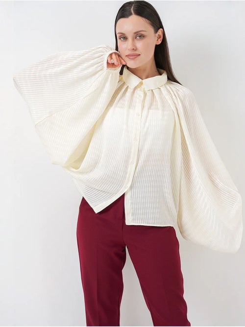 Chemise boutonnée rayée oversize bdart - Kiabi