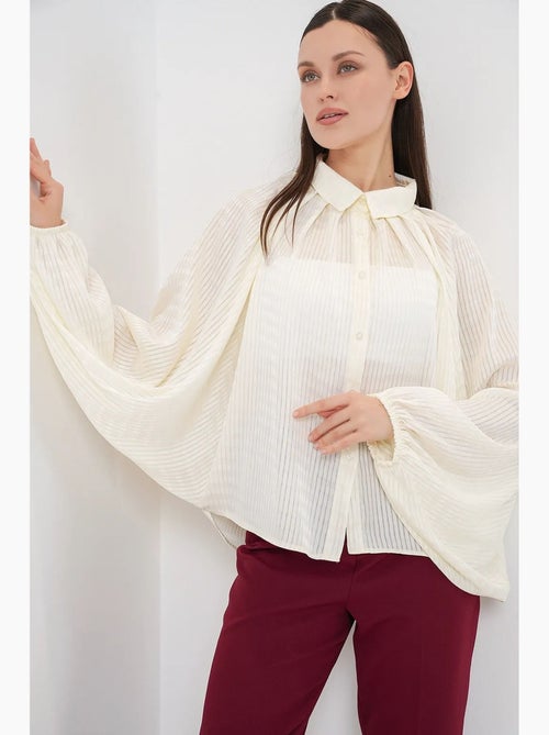 Chemise boutonnée rayée oversize bdart - Kiabi