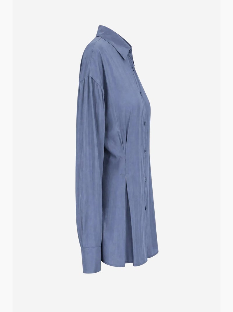 Chemise boutonnée texturée ajustée mixray Bleu marine - Kiabi