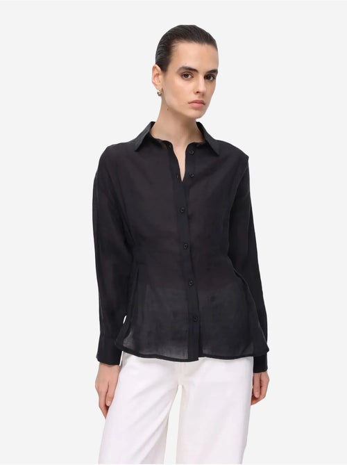 Chemise boutonnée texturée ajustée mixray - Kiabi