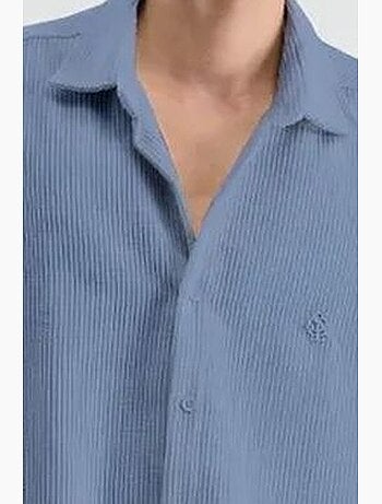 Chemise boutonnée texturée oversize giesto