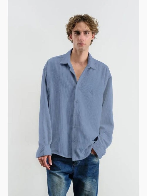 Chemise boutonnée texturée oversize giesto - Kiabi