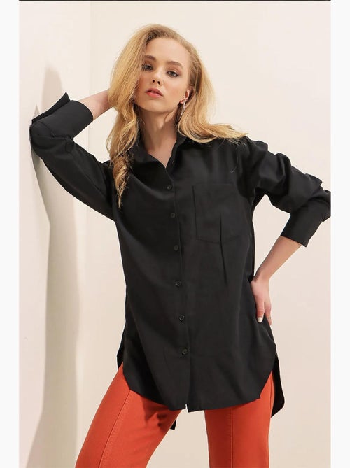 Chemise boyfriend boutonnée au dos bdart - Kiabi Chemise boyfriend boutonnée au dos bdart - Kiabi