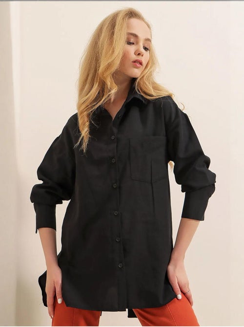 Chemise boyfriend boutonnée au dos bdart - Kiabi Chemise boyfriend boutonnée au dos bdart - Kiabi