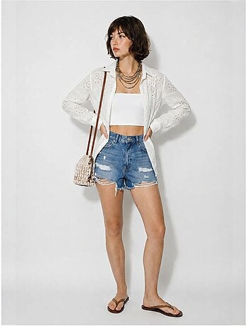 Chemise brodée coupe décontractée lucci