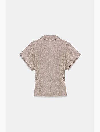 Chemise cintrée à manches courtes, texturée dilvin