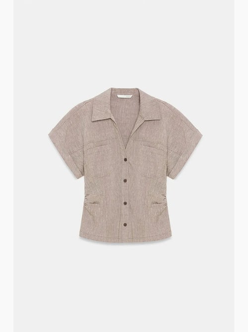 Chemise cintrée à manches courtes, texturée dilvin - Kiabi Chemise cintrée à manches courtes, texturée dilvin - Kiabi