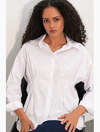 Chemise cintrée en popeline à boutons bdart
