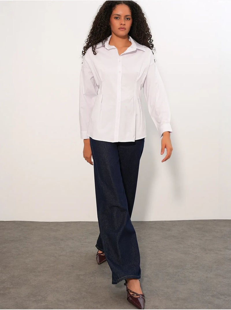 Chemise cintrée en popeline à boutons bdart Blanc - Kiabi