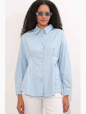Chemise cintrée en popeline à boutons bdart