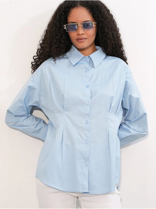 Chemise cintrée en popeline à boutons bdart - Kiabi Chemise cintrée en popeline à boutons bdart - Kiabi