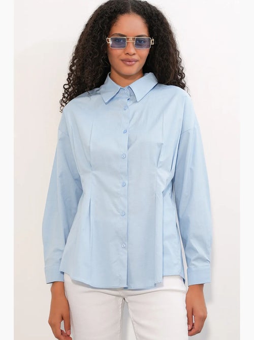 Chemise cintrée en popeline à boutons bdart - Kiabi Chemise cintrée en popeline à boutons bdart - Kiabi