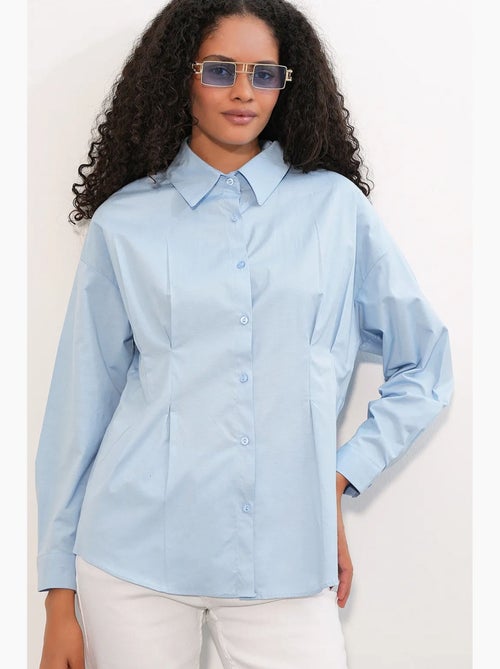 Chemise cintrée en popeline à boutons bdart - Kiabi Chemise cintrée en popeline à boutons bdart - Kiabi