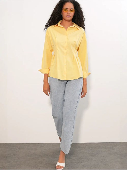 Chemise cintrée en popeline à boutons bdart - Kiabi Chemise cintrée en popeline à boutons bdart - Kiabi